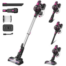 Deals, Discounts & Offers on  - INSE Cordless Vacuum Cleaner, 6-in-1 Rechargeable Stick Vacuum with 2200 m-A-h Battery, Powerful Lightweight Vacuum Cleaner, Up to 45 Mins Runtime,