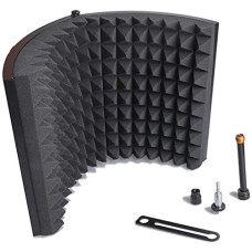 Deals, Discounts & Offers on Electronics - Maono Professional Microphone Sound Isolation Shield, with Aluminum Panel and Sound Absorbing Foam Reflector
