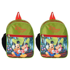 Deals, Discounts & Offers on  - Kuber Industries Mickey & Minnie Print Rexine Lightweight, Portable School Bag, Backpack, Bookbag For Kids