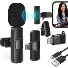 Deals, Discounts & Offers on  - MNEECOM 2 in 1 K8 Wireless Portable Recording Clip Mic with Receiver