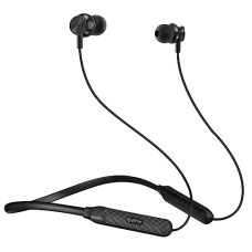 Deals, Discounts & Offers on Headphones - pTron Tangent Duo Bluetooth 5.2 Wireless in Ear Earphones with Mic, 24Hrs Playback, 13mm Driver, Deep Bass, Fast Charging Type-C Neckband, Dual Pairing, Voice Assistant & IPX4 Water Resistant (Black)