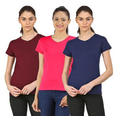 Deals, Discounts & Offers on Laptops - Ap'pulse Women's Short Sleeve Vneck 3 pcs Combo