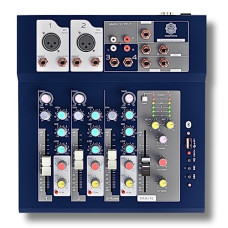 Deals and Offers on - DIGIMORE 4 Channel Audio Mixer, Mixing Console with USB Audio Interface and 48V Phantom Power, Stereo Equalizer, Ideal Deals, Discounts & Offers on - DIGIMORE 4 Channel Audio Mixer, Mixing Console with USB Audio Interface and 48V Phantom Power, Stereo Equalizer, Ideal