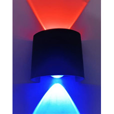 Deals, Discounts & Offers on  - PIXORA Metal, Plastic 4 Watts 2 Ray Oval Up-Down Outdoor Led Outdoor Ip65 Exterior Wall Step Light Fixture Waterproof Lamp (2 Ray Color)