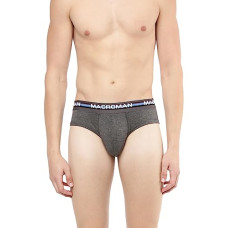 Deals, Discounts & Offers on Men - Macroman M-Series Men's Cotton Briefs (Pack of 1) (MIC301_Black Melange_XL_Black Melange_XL)