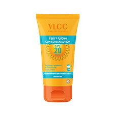 Deals and Offers on - VLCC Fair + Glow Sun Screen Lotion SPF 20 PA++ - 50ml | Brightening Deals, Discounts & Offers on - VLCC Fair + Glow Sun Screen Lotion SPF 20 PA++ - 50ml | Brightening
