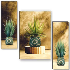 Deals and Offers on - SAF Set of 3 Flower pot modern art Digital Reprint Self adeshive wall painting Deals, Discounts & Offers on - SAF Set of 3 Flower pot modern art Digital Reprint Self adeshive wall painting