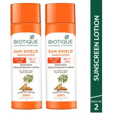 Deals and Offers on - BIOTIQUE Bio Sandalwood Sunscreen Lotion - SPF 50 PA+(240 ml) Deals, Discounts & Offers on - BIOTIQUE Bio Sandalwood Sunscreen Lotion - SPF 50 PA+(240 ml)