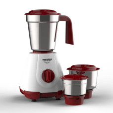 Deals, Discounts & Offers on  - Maharaja Whiteline 500W Livo Pro Mixer Grinder with 3 Stainless Steel Jars with lid and 20,000 RPM Motor Speed (White & Cherry Red)
