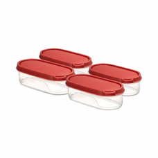 Deals, Discounts & Offers on  - Pigeon Modular StakBox 0.5 Litre (Set of 4) Plastic Storage Containers with Lid