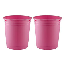 Deals, Discounts & Offers on  - BELLAVIE Embassy Open Bin, Set Of 2, 11Litres, Pink