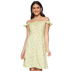 Deals, Discounts & Offers on Women - AND Women's Cotton A-Line Mini Dress