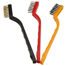 Deals and Offers on Home Improvement - ARTO Set of 3 Pc Mini Wire Brush Cleaning Tool Kit Brass, Nylon, Stainless Steel Bristles (Multicolor) (pack of 3) Deals, Discounts & Offers on Home Improvement - ARTO Set of 3 Pc Mini Wire Brush Cleaning Tool Kit Brass, Nylon, Stainless Steel Bristles (Multicolor) (pack of 3)