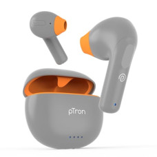 Deals, Discounts & Offers on Headphones - pTron Newly Launched Bassbuds NX TWS Earbuds, TruTalk AI-ENC Calls, 32Hrs Playtime, 13mm Drivers, Bluetooth 5.3 Wireless Headphone, Voice Assistant, Type-C Fast Charging & IPX5 Water Resistant(Grey)