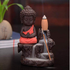 Deals and Offers on - eCraftIndia Meditating Monk Buddha Smoke Backflow Cone Decorative Incense Holder (7 cm x 7 cm x 12, Red) Deals, Discounts & Offers on - eCraftIndia Meditating Monk Buddha Smoke Backflow Cone Decorative Incense Holder (7 cm x 7 cm x 12, Red)