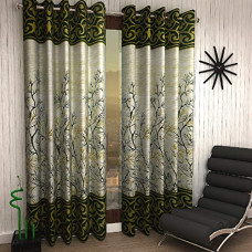 Deals and Offers on - Home Sizzler 2 Piece Garden Panel Eyelet Polyester Window Curtains - 5 Feet, Green Deals, Discounts & Offers on - Home Sizzler 2 Piece Garden Panel Eyelet Polyester Window Curtains - 5 Feet, Green