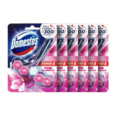 Deals and Offers on - Domestos Power 5 Toilet Cleaner Rim Block with Pink Magnolia Floral Ocean Scent, Power of 5 in 1 Limescale Prevention, Long-Lasting Fragrance, Rich Foam, Shine, and Hygiene, Protects Against Germs & Keeps Toilet Clean & Shiny After Every Flush, 55g (Pack Deals, Discounts & Offers on - Domestos Power 5 Toilet Cleaner Rim Block with Pink Magnolia Floral Ocean Scent, Power of 5 in 1 Limescale Prevention, Long-Lasting Fragrance, Rich Foam, Shine, and Hygiene, Protects Against Germs & Keeps Toilet Clean & Shiny After Every Flush, 55g (Pack