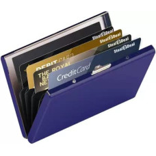 Deals, Discounts & Offers on  - Stealodeal Blue Metal Water-Resistant Stainless Steel Debit/Credit Business ATM 6 (Unisex) Card Holder (Set of 1, Blue) CD