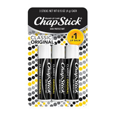 Deals, Discounts & Offers on  - ChapStick Classic (3 Count) Original Flavor Skin Protectant Flavored Lip Balm Tube, 3 Count (Pack of 1)