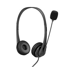 Deals, Discounts & Offers on  - Hp Stereo 3.5Mm G2 Wired Over Ear Headphones with Vegan Leather Earcups, with Mic, Volume Control and Mute Button (428H6Aa, Black)