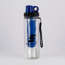 Deals, Discounts & Offers on  - Amazon Brand - Symactive Leakproof Unbreakable Fruit Infuser Sports Sipper Water Bottle with Dust Cover & Carry Loop, BPA-Free (Color: Transparent/Blue, 700 ml),Plastic