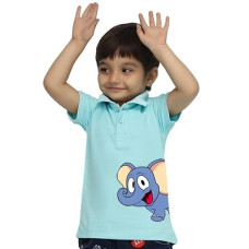 Deals, Discounts & Offers on Men - Nusyl Elephant Printed Infants Polo T-Shirt - NUICPTH0165