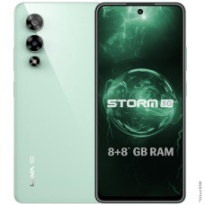Deals, Discounts & Offers on Electronics - [For 5% CB on APAY ICICI CC] Lava Storm 5G (Gale Green, 8GB RAM, 128GB ROM), Premium Glass Back Design, MediaTek Dimensity 6080 Processor, 50MP+8MP Ultrawide Dual Rear Camera, 16MP Front Camera, 33W Fast Charging