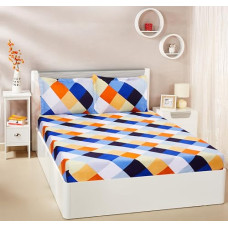 Deals, Discounts & Offers on  - Amazon Brand - Solimo Cross Roads Microfibre Elastic Fitted Bedsheet