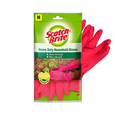 Deals, Discounts & Offers on  - Scotch-Brite Heavy Duty Gloves (Medium)(Red)
