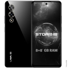 Deals, Discounts & Offers on Electronics - [For OneCard/BOB Credit Card ] Lava Storm 5G (Thunder Black, 8GB RAM, 128GB ROM), Premium Glass Back Design, MediaTek Dimensity 6080 Processor, 50MP+8MP Ultrawide Dual Camera, 16MP Front Camera, 33W Fast Charging, Clean Android