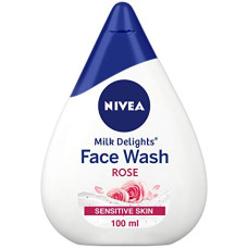 Deals, Discounts & Offers on  - NIVEA Milk Delights Face Wash Caring Rosewater For Sensitive Skin 100ml, 100 ml