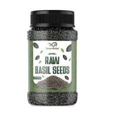 Deals, Discounts & Offers on  - GreenFinity 100% Hygienic Raw sabja Basil Seeds (200 Gram) Pack of 1