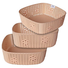 Deals, Discounts & Offers on  - Heart Home Woven Design Multipurpose Square Shape Basket Ideal