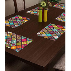 Deals and Offers on - CASA-NEST Printed Placemats For Dining Table and Kitchen (45 x 30 cm) Set of 6 Pieces ||Hot Vessels Transparent Dining Mat, Multicolour Deals, Discounts & Offers on - CASA-NEST Printed Placemats For Dining Table and Kitchen (45 x 30 cm) Set of 6 Pieces ||Hot Vessels Transparent Dining Mat, Multicolour