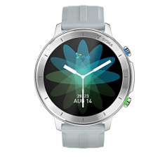 Deals, Discounts & Offers on  - SYSKA Stellar, 1.28'' Display, Multiple Watch Faces, Accelerometer, HR & SpO2 Monitoring, Sleep Monitor, Music and Camera Control, BT Calling Smartwatch (Cloud Grey, Free Size)