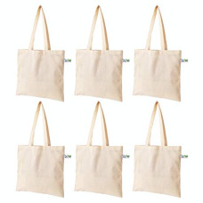 Deals, Discounts & Offers on  - VantageKart Natural Cotton Plain Tote Shopping Bags with Extra Strong 13