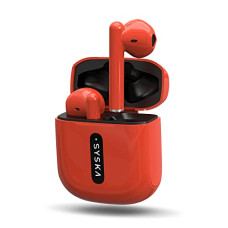 Deals, Discounts & Offers on  - Syska Sonic Buds IEB450 True Wireless Earbuds with Ultra Sync Technology, 20Hr Play BackTime, Tap N Play Touch Control, Light Weight, IPX4 Water Resistant (Cherry Red, Made in India)