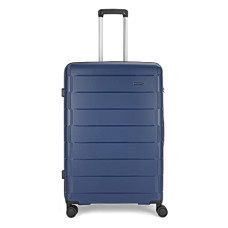Deals and Offers on - Aristocrat Jude 76 Cms Large Check-in Polyester Hard Sided 8 Wheels 360 Degree Wheeling System Luggage- Suitcase, Blue Deals, Discounts & Offers on - Aristocrat Jude 76 Cms Large Check-in Polyester Hard Sided 8 Wheels 360 Degree Wheeling System Luggage- Suitcase, Blue