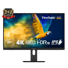 Deals, Discounts & Offers on  - ViewSonic 27 Inch IPS 4K UHD 3840 x 2160p Monitor One Cable Solution USB Type-C 65W Charge Back, HDR10, Height Adjustment, BezelLess,104% sRGB, Eye Care, 2 x HDMI, Display Port, USB-C - VA2762U-4K