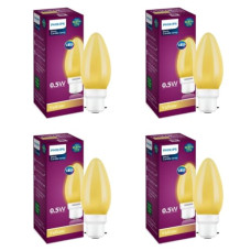 Deals, Discounts & Offers on  - Philips LED Deco Yellow 0.5W Glass Candle (Pack of 4)