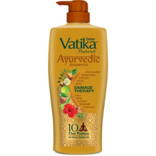 Deals, Discounts & Offers on  - DABUR VATIKA Ayurvedic Shampoo, Damage Therapy with 10 natural herbs(640 ml)