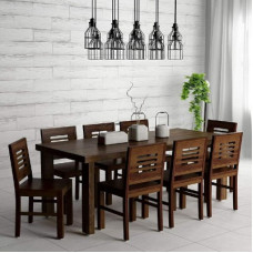 Deals, Discounts & Offers on Furniture - Flipkart Perfect Homes Solid Wood 8 Seater Dining Set(Finish Color -Walnut, DIY(Do-It-Yourself))
