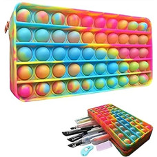 Deals, Discounts & Offers on  - FAMOUS QUALITY Pop It Stationary Silicon Big Size Pop It Pencil case for Kids School Pouch