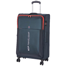Deals, Discounts & Offers on  - VIP Suprema 79cm Softsided Large Size Polyester 8 Spinner Wheels Grey Suitcase