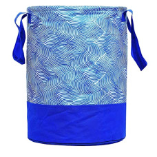 Deals, Discounts & Offers on  - Fun Homes Laheriya Printed Waterproof Non-Woven Laundry Bag,Toy Storage,Laundry Basket Organizer 45 L (Blue)(Canvas)