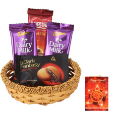 Deals, Discounts & Offers on  - SFU E Com Choco Fills With Loaded Milky Chocolates| Diwali Chocolate Gift | Premium Diwali Greeting Card with Chocolate Hamper | Chocolate Gift Hamper | 1211