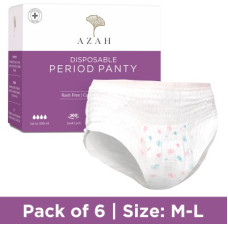 Deals and Offers on - AZAH Disposable Period Panties| 12 Hours Complete Protection | Size:-M/L | Sanitary Pad(Pack of 6) Deals, Discounts & Offers on - AZAH Disposable Period Panties| 12 Hours Complete Protection | Size:-M/L | Sanitary Pad(Pack of 6)