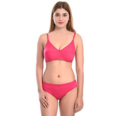 Deals and Offers on Women - PIBU-Women's Cotton Bra Panty Set Deals, Discounts & Offers on Women - PIBU-Women's Cotton Bra Panty Set