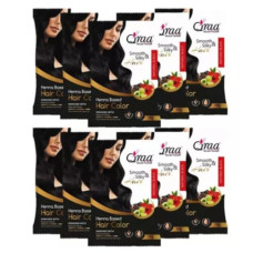 Deals, Discounts & Offers on Beauty Care - Qraa Herbal Hair Color Henna Based Powder For Hair Coloring Natural Black 10gm Each (Pack of 10,100 g) (Natural Black)
