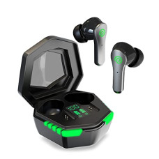 Deals, Discounts & Offers on Headphones - pTron Bassbuds Rush In-Ear TWS Earbuds with Mic, Gaming 40ms Low Latency, TruTalk AI-ENC Calls, 35H Playtime, Bluetooth 5.3 Headphones, Voice Assist,Type-Fast Charge & IPX4 Water Resistant(Bold Black)